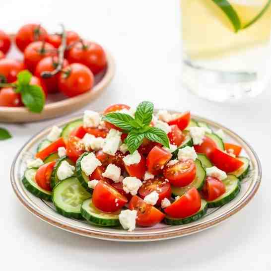 Fresh Cucumber Tomato Feta Salad Recipe